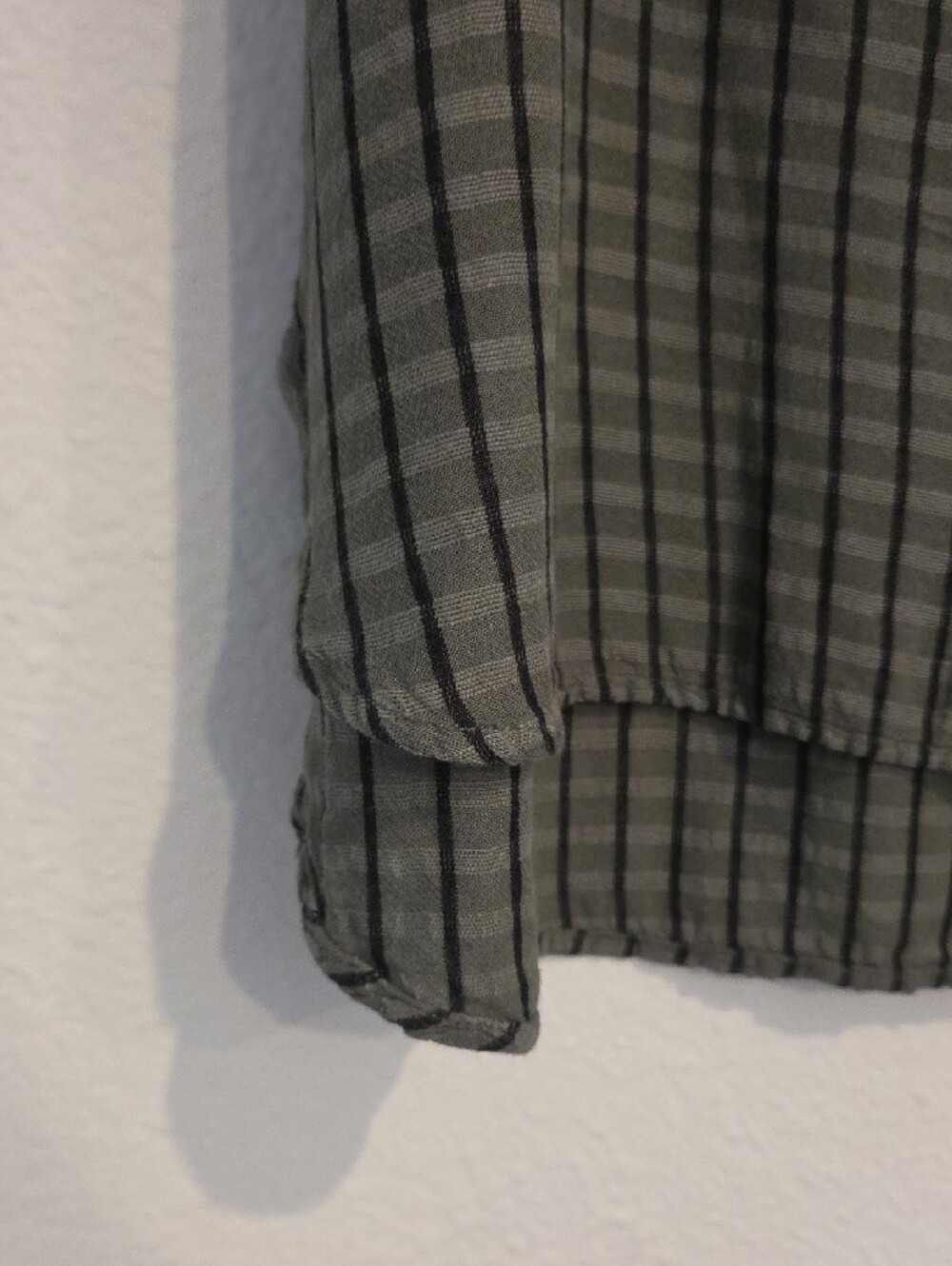 cloth & stone Olive and Black Striped Button-Down Blouse - Picture 8 of 8